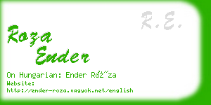 roza ender business card